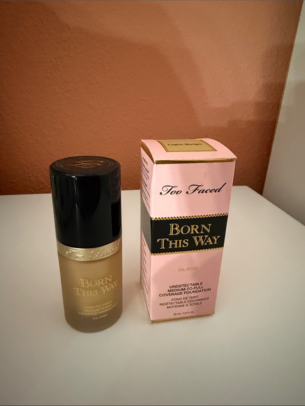 Too Faced Born This Way Foundation - Pink Box with Black Cap